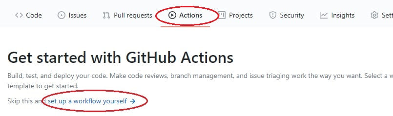 New GitHub actions workflow